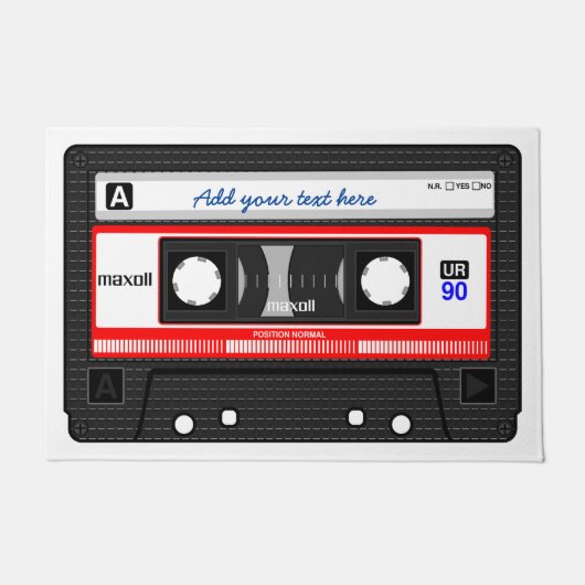 レクールトカスタムロヴィンテージの音楽カセットテープ ドアマット (正面)