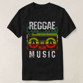 レゲア・ピースミュージック・ラジカセ アート Tシャツ