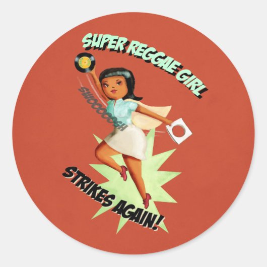 レゲエすごいガール ラウンドシール (正面)