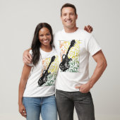 レゲエのギターのイラストレーション Tシャツ (ユニセックス)