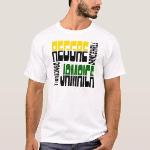 レゲエのジャマイカダンスホールの立方体、3色 Tシャツ