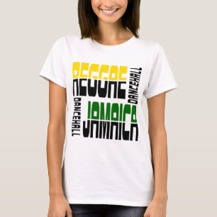 レゲエのジャマイカダンスホールの立方体、3色 Tシャツ