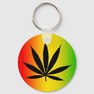 レゲエのラスタの葉ジャマイカのクラシックな円形のKeychain キーホルダー