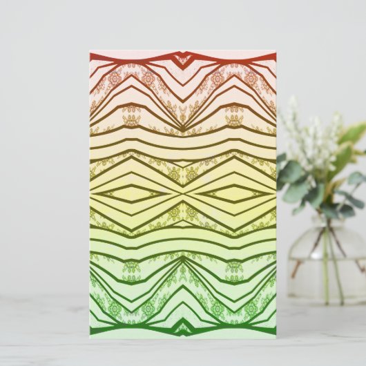 レゲエのラスタ音楽種族のプリントの美しい 便箋 (スタンド正面)