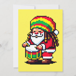 レゲエのリズムとサンタ - クリスマスのビート シーズンカード