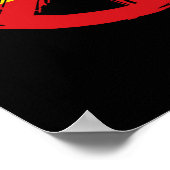 レゲエの色を使用した平和シンボル ポスター (角)