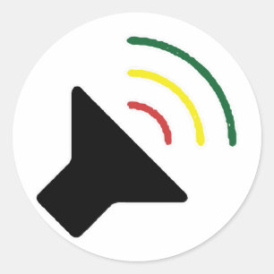 レゲエの騒々しいステッカー ラウンドシール