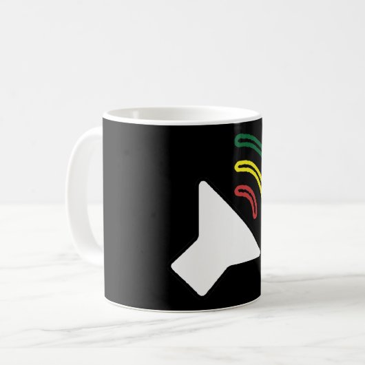 レゲエはマグを聞きます コーヒーマグカップ (正面左)