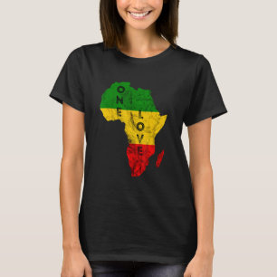 レゲエアフリカ地図ラスタレゲエミュージックラスタファリ Tシャツ