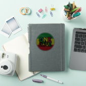 レゲエカラーのワンラブレゲエデザイン シール (iPadカバー)