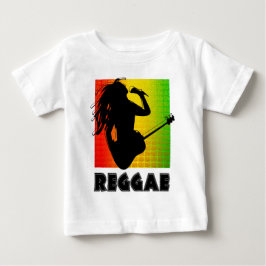 レゲエクールラスタミュージックギタ遊ーズラスタマン ベビーTシャツ