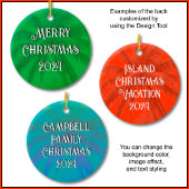 レゲエサンタ応援メリークリスマスツリーオーナメント セラミックオーナメント