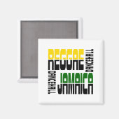 レゲエジャマイカダンスホールキューブ3色 マグネット (正面/裏面)