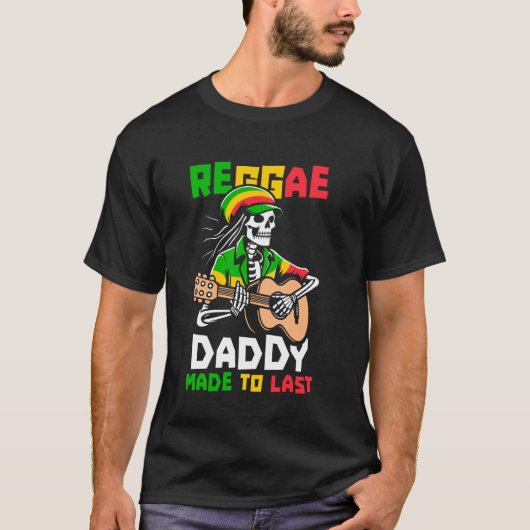 レゲエスケルトンRastafarian Music Rastafari Father Tシャツ (正面)