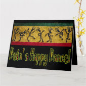 レゲエダンスバースデーカード カード (黄色い花)