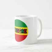レゲエデザインとレゲエ国旗の色 コーヒーマグカップ (正面右)