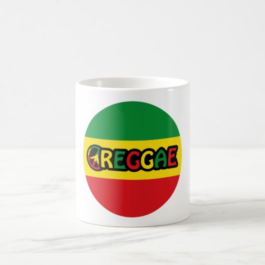 レゲエデザインとレゲエ国旗の色 コーヒーマグカップ (中央)