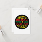 レゲエデザインと前向きことわざと引用文 カード (正面/裏面インサイチュ)