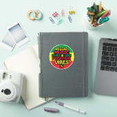 レゲエデザインと前向き引用文とレゲエ国旗 シール (iPadカバー)