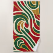 レゲエトリバルポップ・アートのアート ビーチタオル (正面)