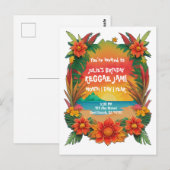 レゲエパーティーの招待状 ポストカード (正面/裏面)