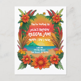 レゲエパーティー招待状 ポストカード