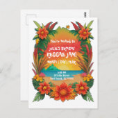 レゲエパーティー招待状 ポストカード (正面/裏面)