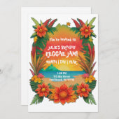 レゲエパーティー招待状 招待状 (正面/裏面)