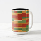 レゲエボホ抽象芸術ラインアート ツートーンマグカップ (正面右)