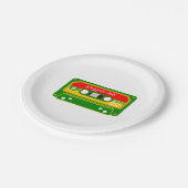 レゲエミックステープカセットレトロ ペーパープレート (アングル)