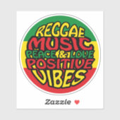 レゲエミュージックとことわざ前向き シール (シート)