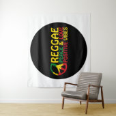 レゲエミュージックと引用文前向き タペストリー (インサイチュ)