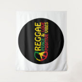 レゲエミュージックと引用文前向き タペストリー (正面)