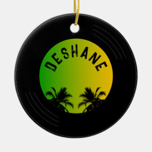レゲエミュージックビニールレコードメリークリスマス セラミックオーナメント
