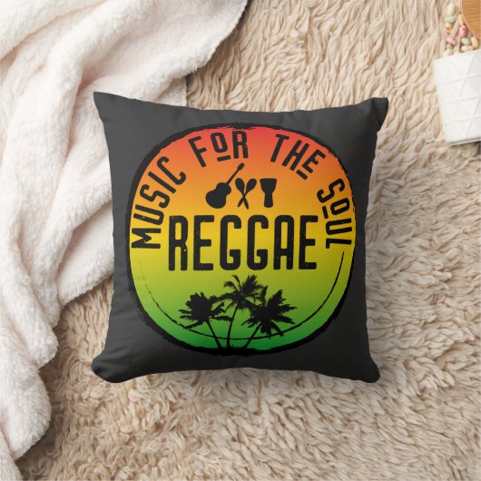 レゲエミュージックフォーザソウルカリブのラスタ引用文 クッション (ブランケット)