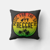 レゲエミュージックフォーザソウルカリブのラスタ引用文 クッション (裏面)