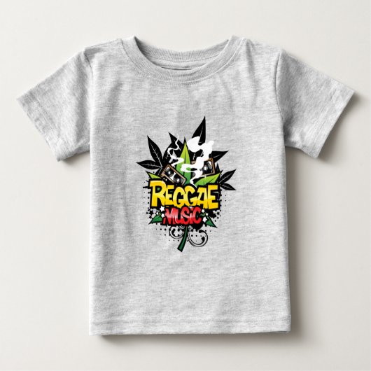 レゲエミュージック ベビーTシャツ (正面)