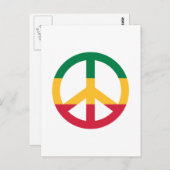 レゲエ和平国旗 ポストカード (正面/裏面)