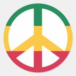 レゲエ和平国旗 ラウンドシール