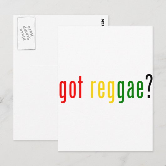 レゲエ得ー？ ポストカード (正面/裏面)