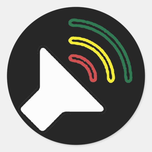 レゲエ聞ステッカー ラウンドシール (正面)