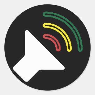 レゲエ聞ステッカー ラウンドシール