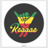 レゲエ釈迦手（レゲエの色） シール (シート)