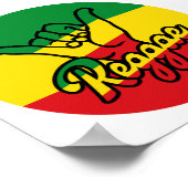 レゲエ釈迦手（レゲエの色） ポスター (角)