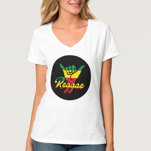 レゲエ釈迦手(レゲエの色) Tシャツ (正面)