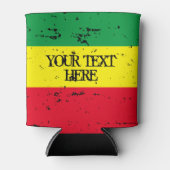 レゲエ音楽はラスタファリアパーソナライズされたン国旗の鳴き声 缶クーラー (正面)