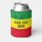 レゲエ音楽はラスタファリアパーソナライズされたン国旗の鳴き声 缶クーラー (缶裏面)