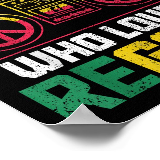 レゲエ音楽ジャマイカを愛する男に過ぎないヴィンテージ ポスター (角)