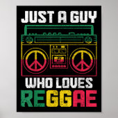 レゲエ音楽ジャマイカを愛する男に過ぎないヴィンテージ ポスター (正面)