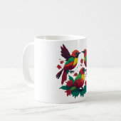 レゲエ鳥3羽 コーヒーマグカップ (正面左)